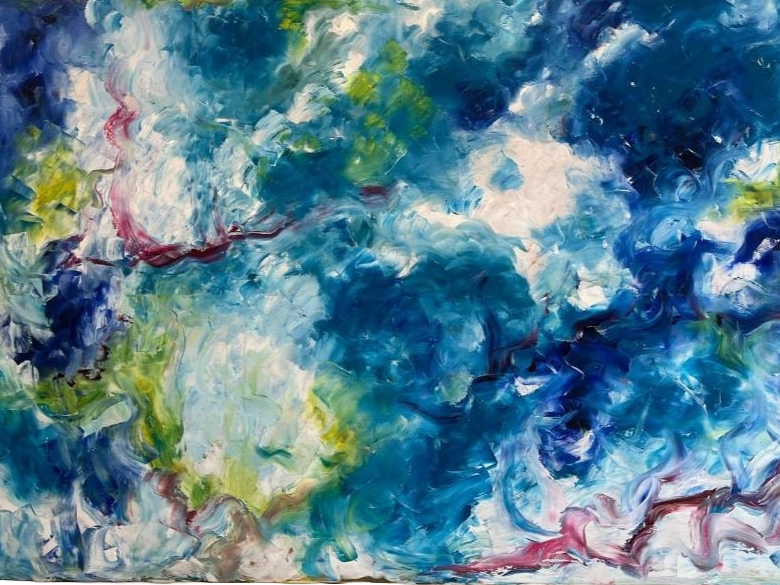 An expressive painting evoking depth and inner life